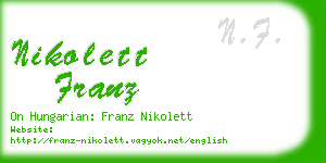 nikolett franz business card